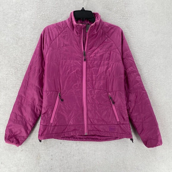 REI Quilted Puffer Jacket Womens SMALL Purple Lightweight Coat Pockets - Picture 1 of 13